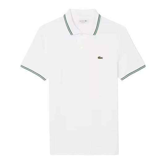 Polo Uomo Lacoste M/M Unita Regolare Bordino Bianco/Verde