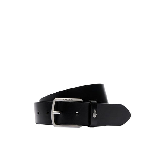 Lacoste Gürtel Glattes Leder Schwarz