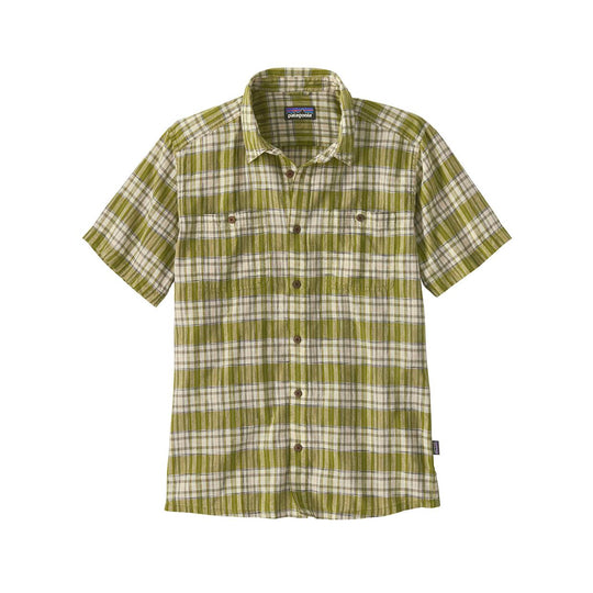 Men's Patagonia Back Step Shirt Green / Beige