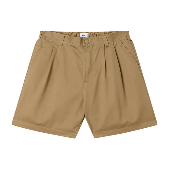 Bermuda Uomo Obey Foster Pleated Short Tabacco