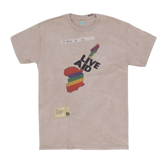 T-Shirt Herren Mr. Hot Dog Live Aid Schmutzig Weiß