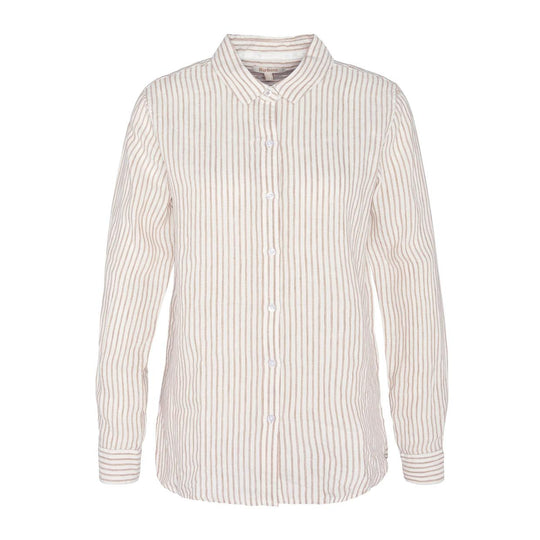 Damenhemd Barbour Marine Streifen Weiß / Beige