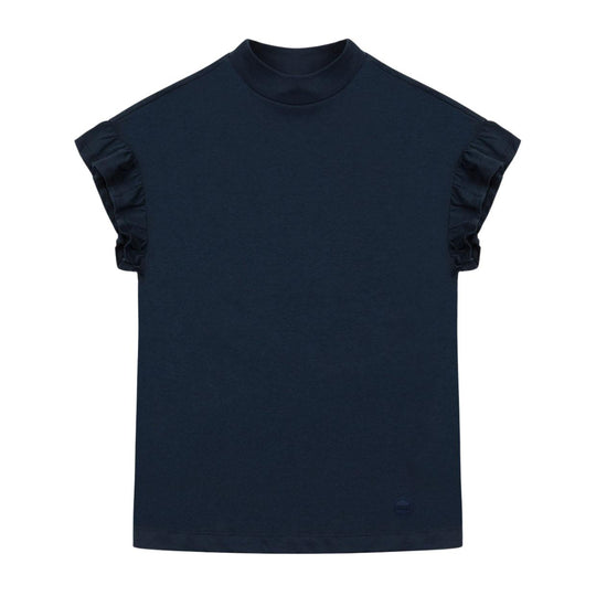 Women's Colmar T-shirt with Blue Ruffles