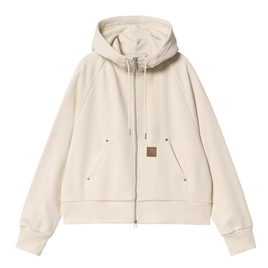 Felpa Donna Carhartt W' Hooded Eldon Bianco Panna
