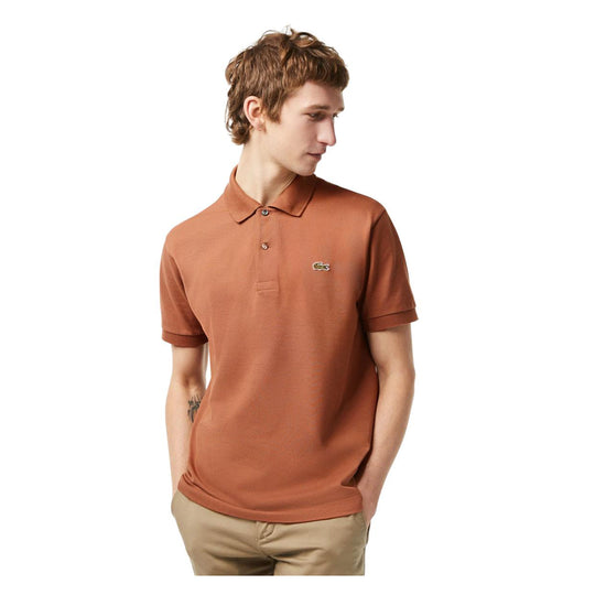 Polo Lacoste Klassische Passform Hellbraun