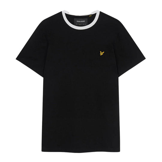 T-shirt Herren Lyle & Scott Ringe Schwarz / Weiß