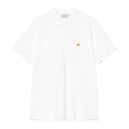 Polo Uomo Carhartt Wip S/S Chase Piquet Bianco