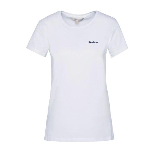 T-shirt Donna Barbour Logo Saltford Bianco