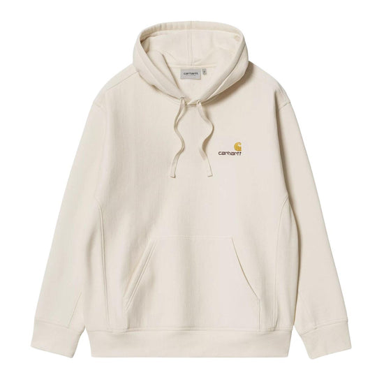 Men's Carhartt WIP Hooded Sweatshirt American Script Off-White Cream