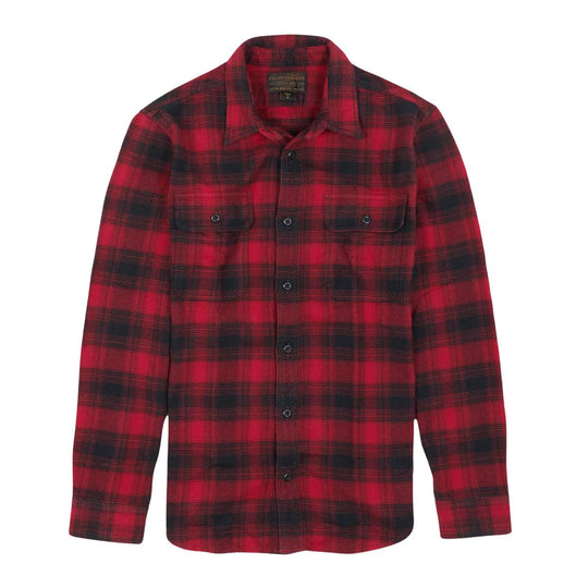Herrenhemd Filson Vintage Flanell Arbeitshemd Rot / Schwarz