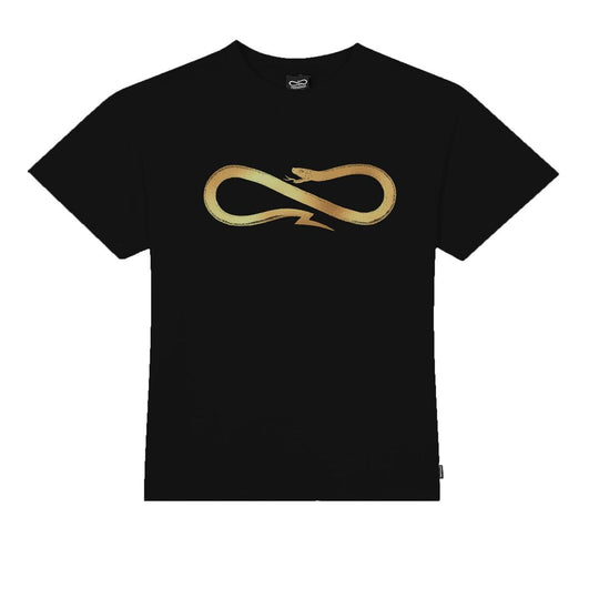 T-shirt Donna Propaganda Logo Gold Nero / Oro