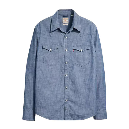 Levi's Standard Western Barstow Men's Shirt Blue Chambray