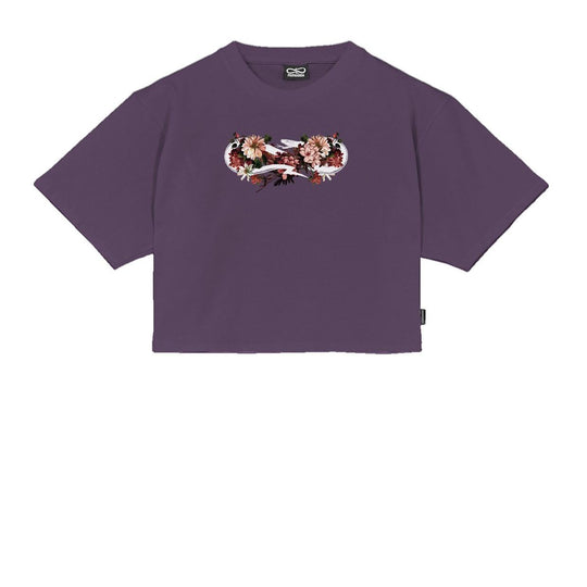 T-shirt Donna Propaganda Logo Bouquet Viola