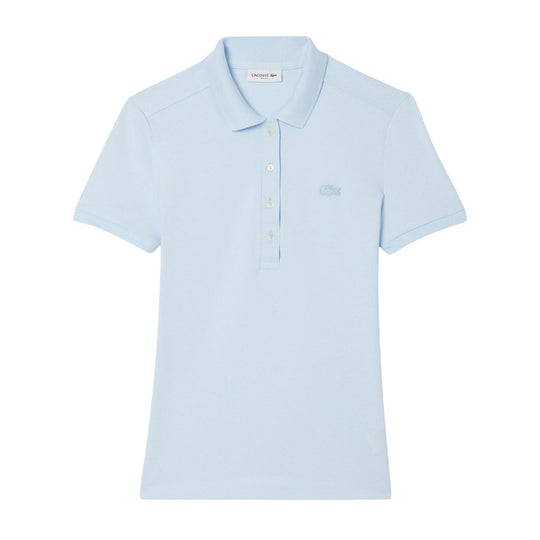Damen Polo Lacoste Slim Fit Hellblau