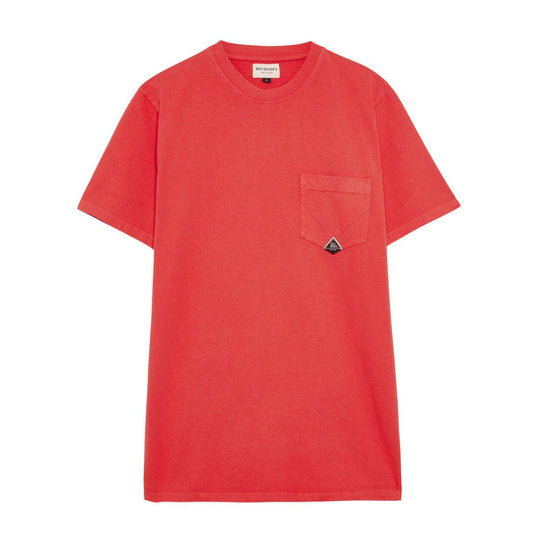 T-Shirt Herren Roy Roger's Tasche Korallenrot