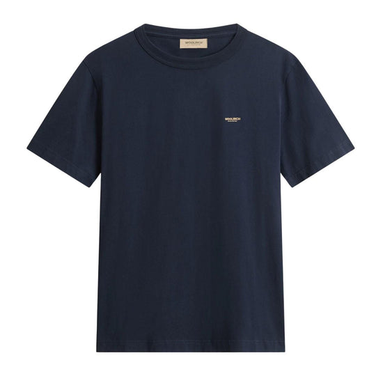 T-Shirt Uomo Woolrich Cotton Logo Blu