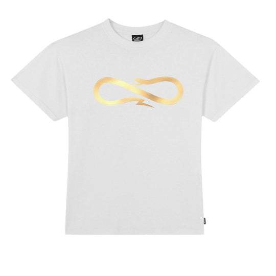 T-shirt Donna Propaganda Logo Gold Bianco / Oro