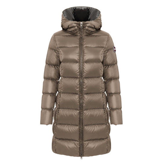 Piumino Lungo Donna Colmar Cangiante Tortora